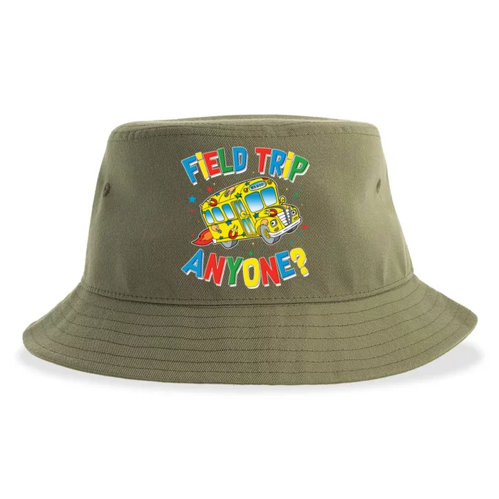 Funny Field Trip Anyone Sustainable Bucket Hat