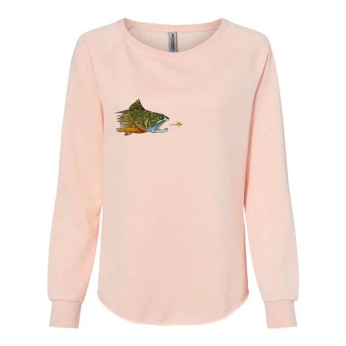 Funny Fly Tying Fisherman Fly Fishing Brook Trout Dry Gift Womens California Wash Sweatshirt