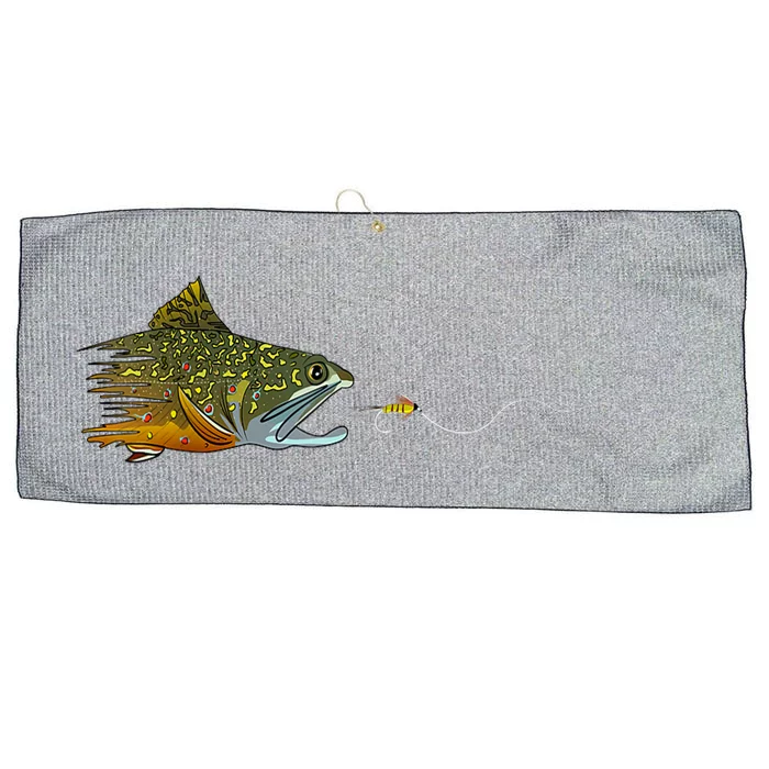 Funny Fly Tying Fisherman Fly Fishing Brook Trout Dry Gift Large Microfiber Waffle Golf Towel