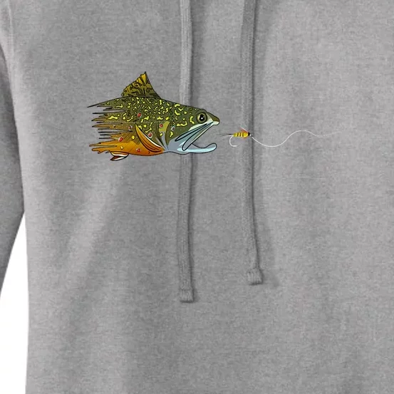 Funny Fly Tying Fisherman Fly Fishing Brook Trout Dry Gift Women's Pullover Hoodie