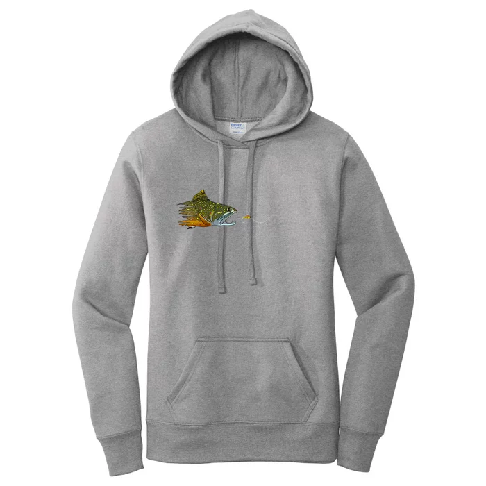 Funny Fly Tying Fisherman Fly Fishing Brook Trout Dry Gift Women's Pullover Hoodie