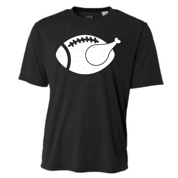 Funny Football Turkey Thanksgiving Sports Fan Cooling Performance Crew T-Shirt