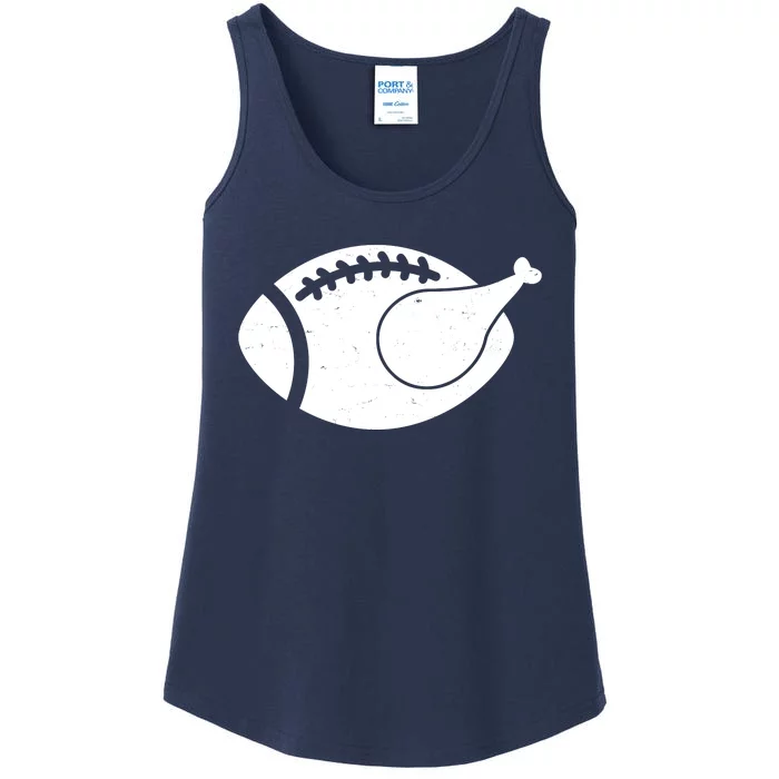 Funny Football Turkey Thanksgiving Sports Fan Ladies Essential Tank