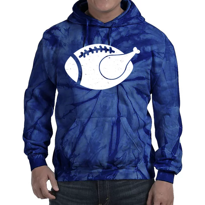 Funny Football Turkey Thanksgiving Sports Fan Tie Dye Hoodie