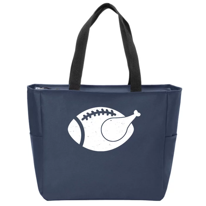 Funny Football Turkey Thanksgiving Sports Fan Zip Tote Bag