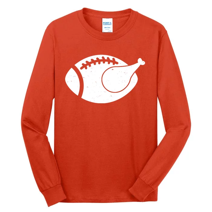 Funny Football Turkey Thanksgiving Sports Fan Tall Long Sleeve T-Shirt