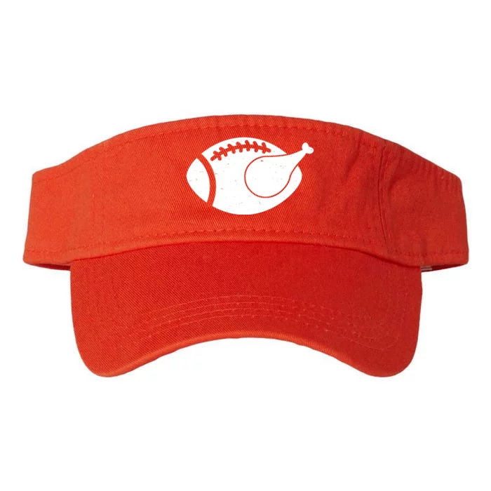 Funny Football Turkey Thanksgiving Sports Fan Valucap Bio-Washed Visor