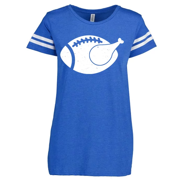 Funny Football Turkey Thanksgiving Sports Fan Enza Ladies Jersey Football T-Shirt