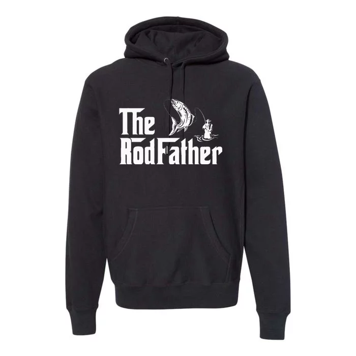 Funny Fishing The Rodfather Fisherman Graphic Premium Hoodie