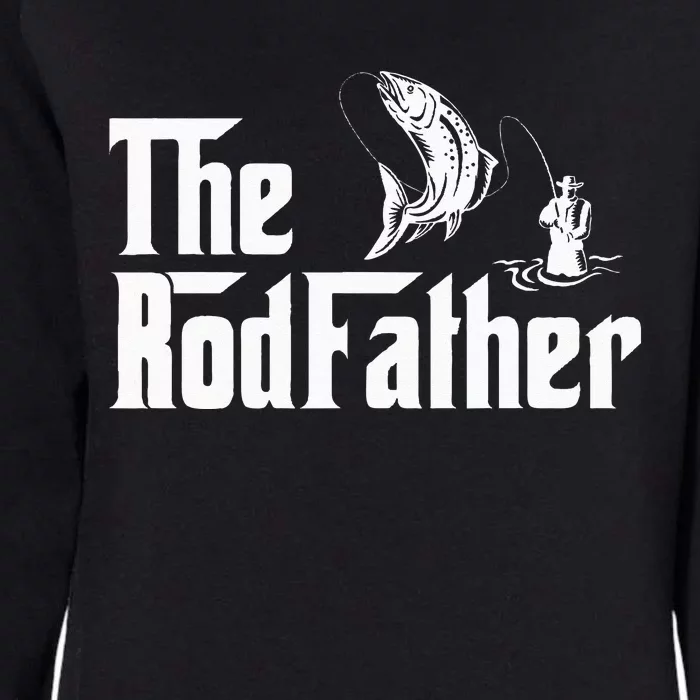 Funny Fishing The Rodfather Fisherman Graphic Womens California Wash Sweatshirt