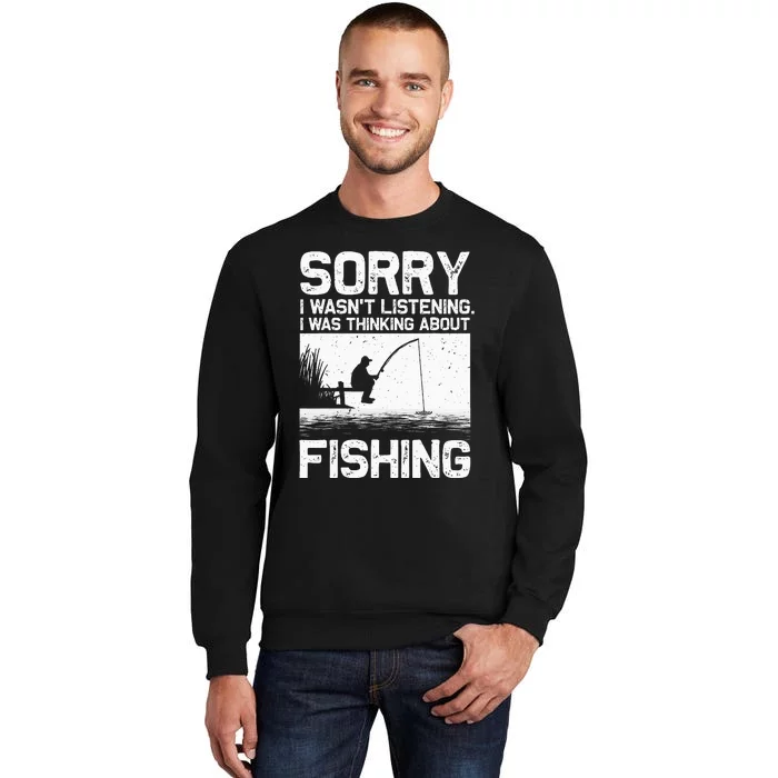 Funny Fishing Trout Bass Fisherman Vacation Tall Sweatshirt