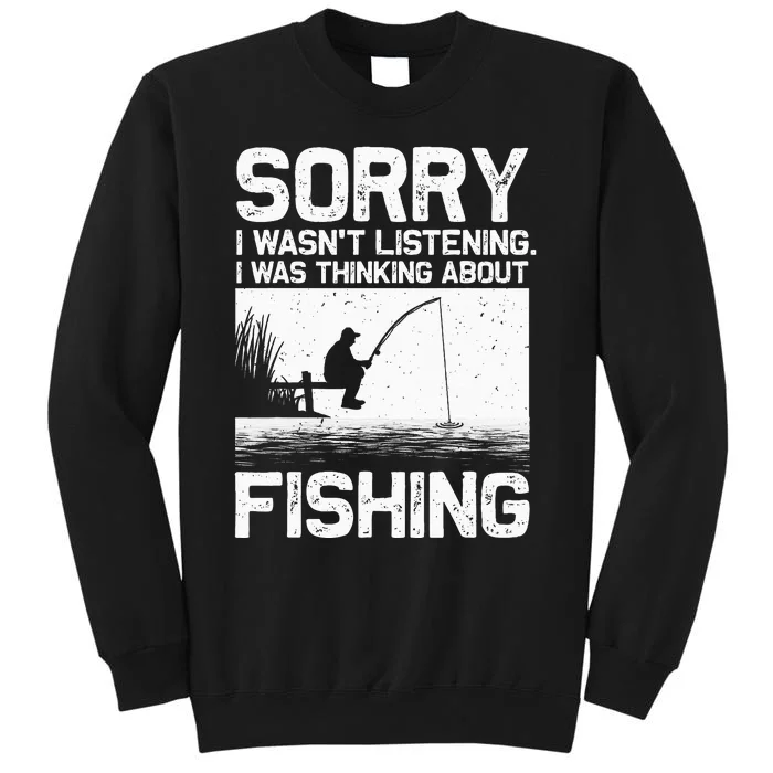 Funny Fishing Trout Bass Fisherman Vacation Tall Sweatshirt