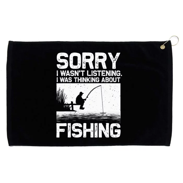 Funny Fishing Trout Bass Fisherman Vacation Grommeted Golf Towel