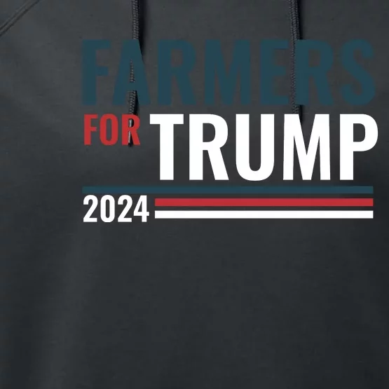 Farmers For Trump 2024 Performance Fleece Hoodie