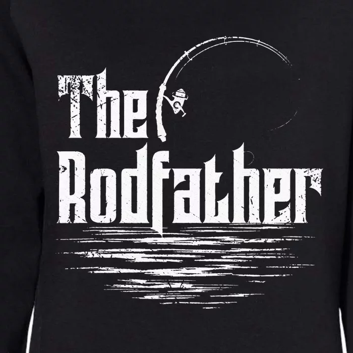 Funny Fishing The Rodfather Womens California Wash Sweatshirt