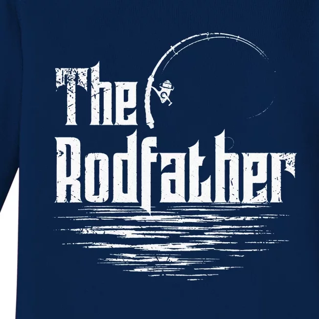 Funny Fishing The Rodfather Baby Long Sleeve Bodysuit