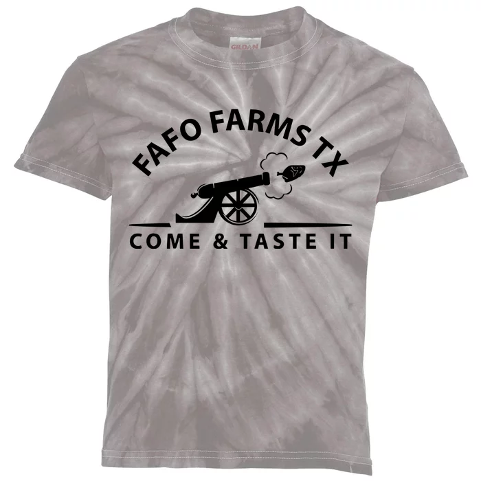 Fafo Farms Tx Logo Kids Tie-Dye T-Shirt