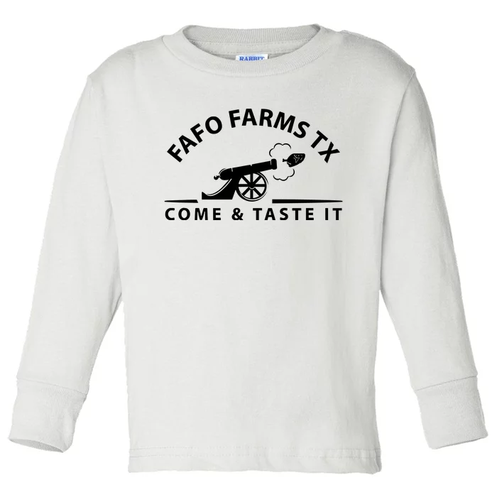 Fafo Farms Tx Logo Toddler Long Sleeve Shirt