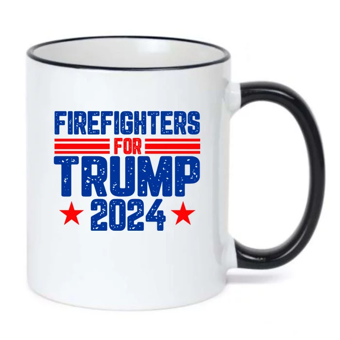 Firefighters For Trump 2024 Black Color Changing Mug