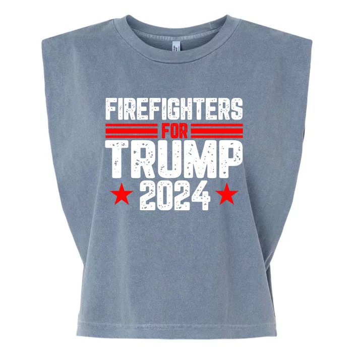 Firefighters For Trump 2024 Garment-Dyed Women's Muscle Tee