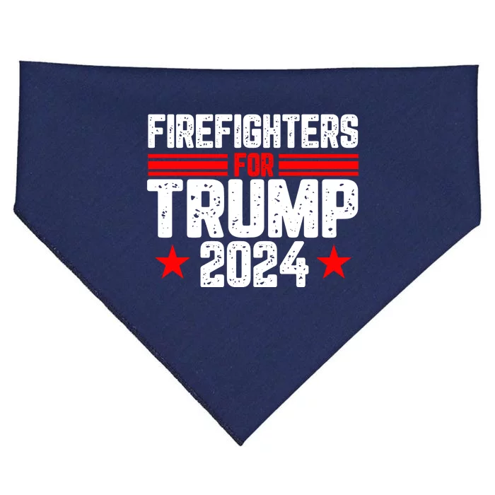 Firefighters For Trump 2024 USA-Made Doggie Bandana