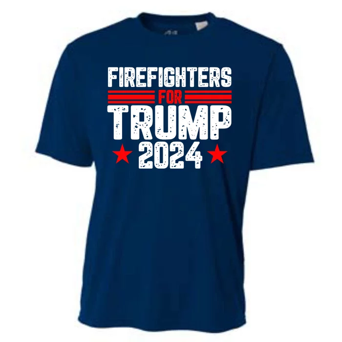 Firefighters For Trump 2024 Cooling Performance Crew T-Shirt