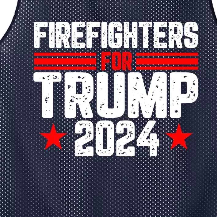 Firefighters For Trump 2024 Mesh Reversible Basketball Jersey Tank