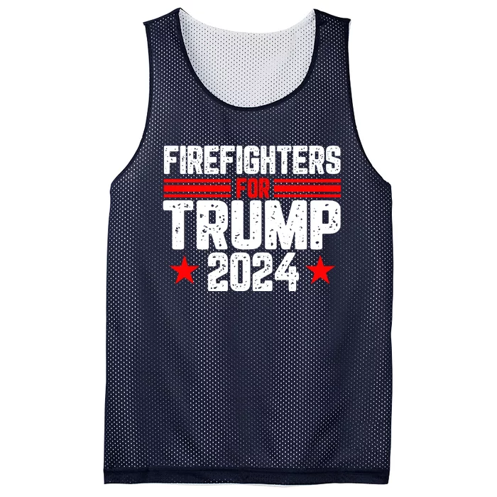 Firefighters For Trump 2024 Mesh Reversible Basketball Jersey Tank