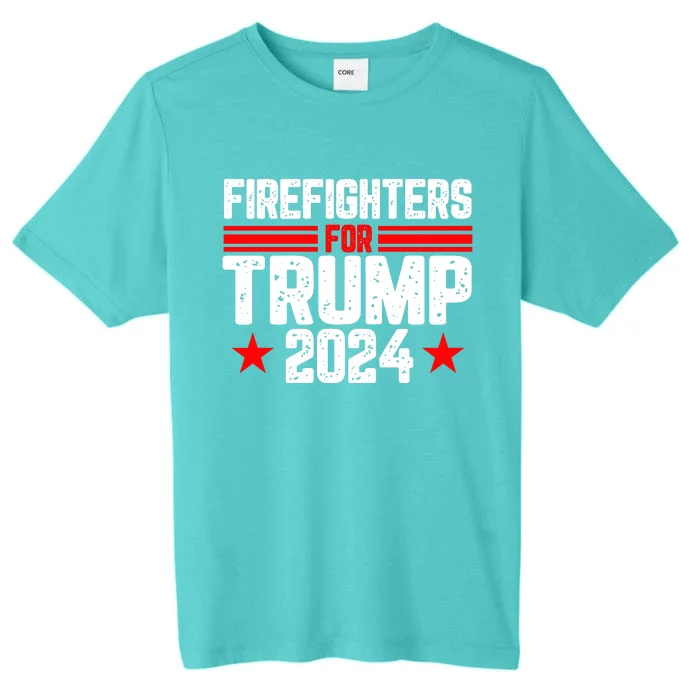 Firefighters For Trump 2024 ChromaSoft Performance T-Shirt