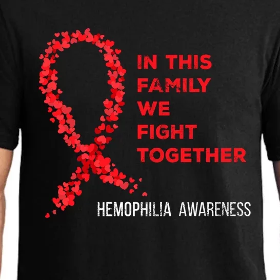 Family Fight Together Hemophilia Warrior Awareness Ribbon Gift Pajama Set