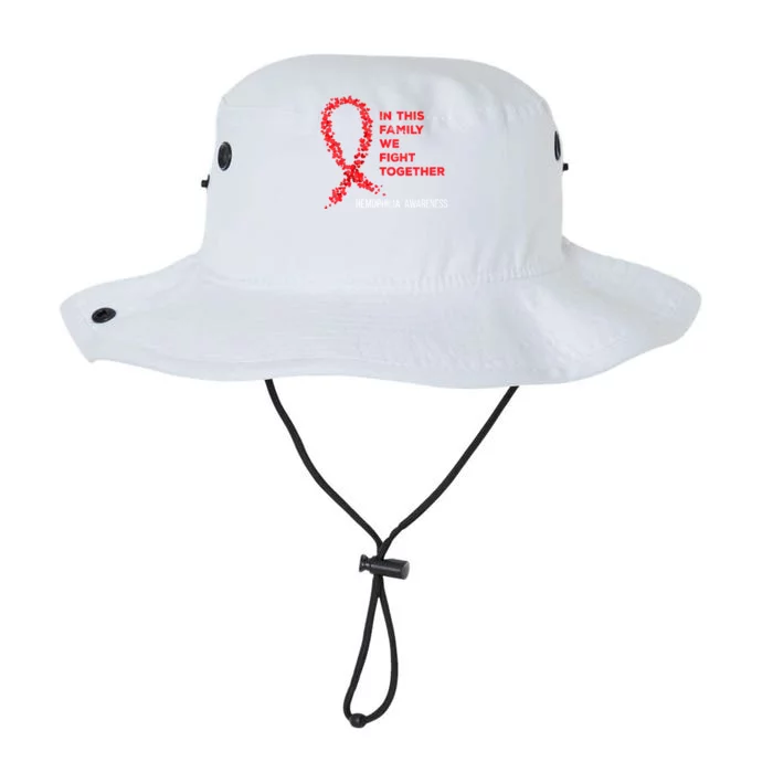 Family Fight Together Hemophilia Warrior Awareness Ribbon Gift Legacy Cool Fit Booney Bucket Hat