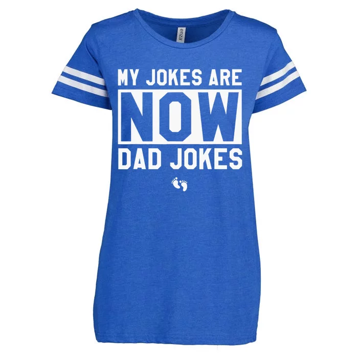 Funny First Time Dad Gifts For New Father Dad Jokes Enza Ladies Jersey Football T-Shirt