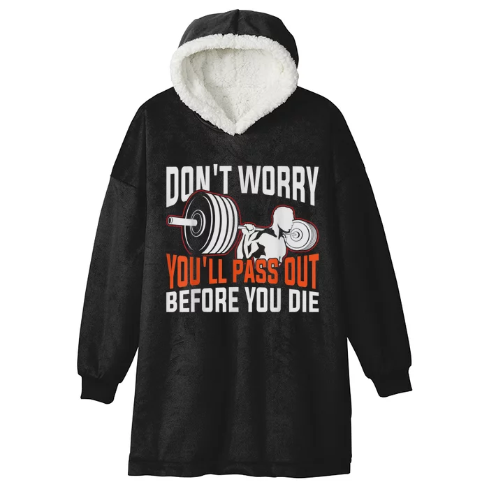 Funny Fitness Trainer Gift Gym Workout Personal Trainer Hooded Wearable Blanket