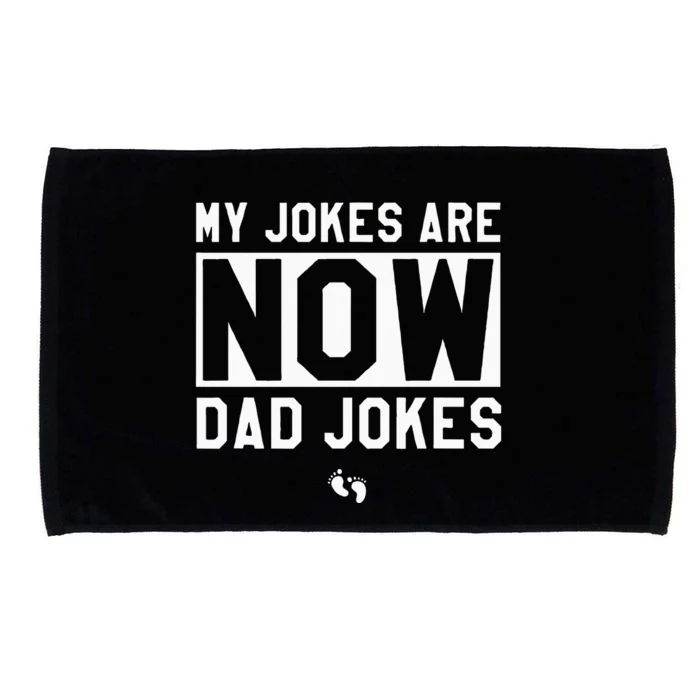 Funny First Time Dad Gifts For Men New Father Dad Jokes Microfiber Hand Towel