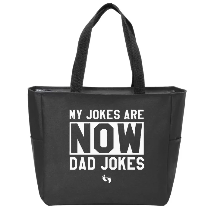 Funny First Time Dad Gifts For Men New Father Dad Jokes Zip Tote Bag