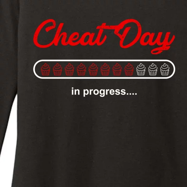 Funny Fitness Trainer Carbs Unhealthy Food Cheat Day Gift Womens CVC Long Sleeve Shirt