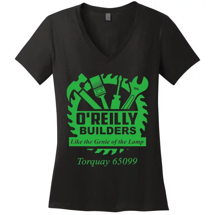 Funny Fawlty Towers, Basil Fawlty, O'Reilly Builders Parody Women's V-Neck T-Shirt