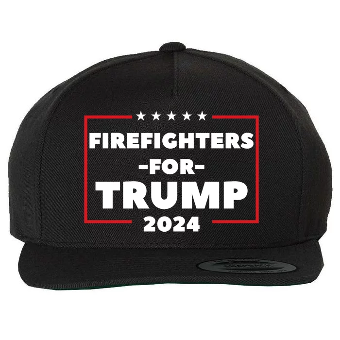 Firefighters For Trump 2024 Wool Snapback Cap