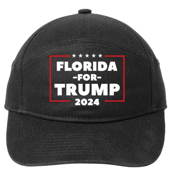 Florida For Trump 2024 7-Panel Snapback Hat