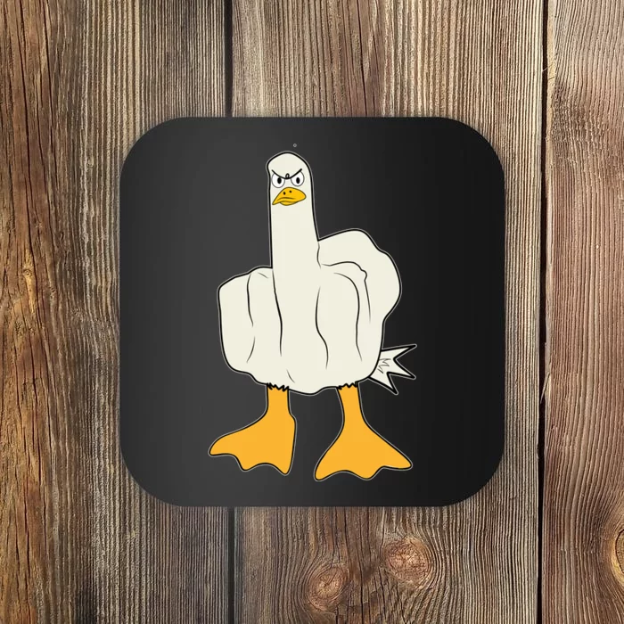 Funny Flipping The Bird Duck Coaster