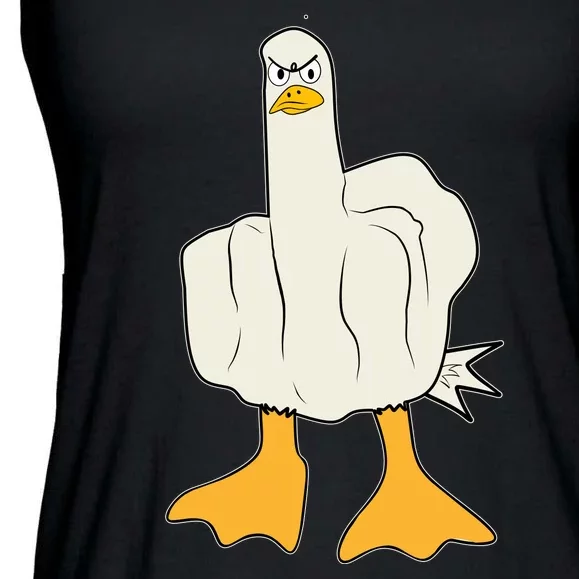 Funny Flipping The Bird Duck Ladies Essential Flowy Tank