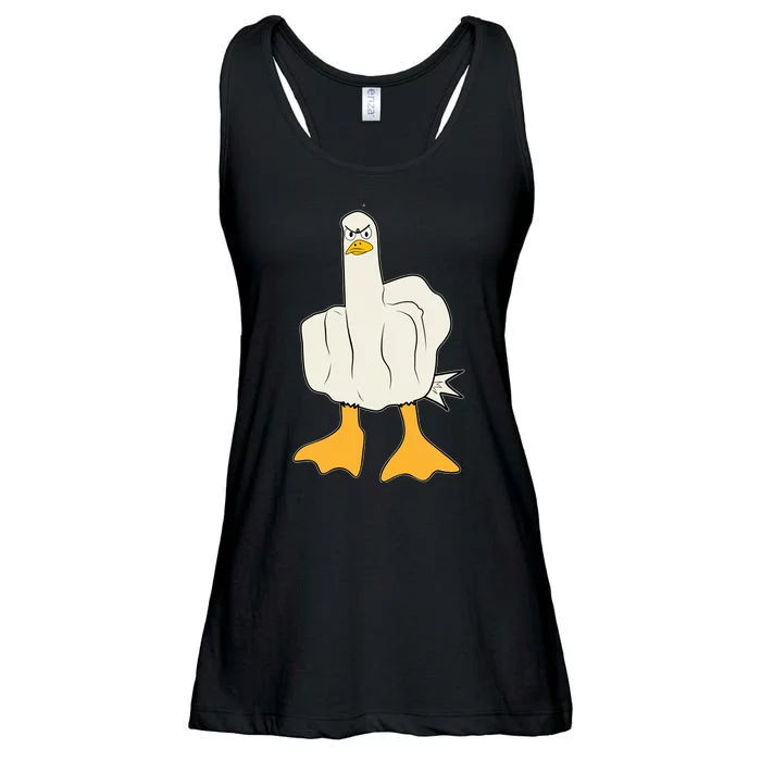 Funny Flipping The Bird Duck Ladies Essential Flowy Tank