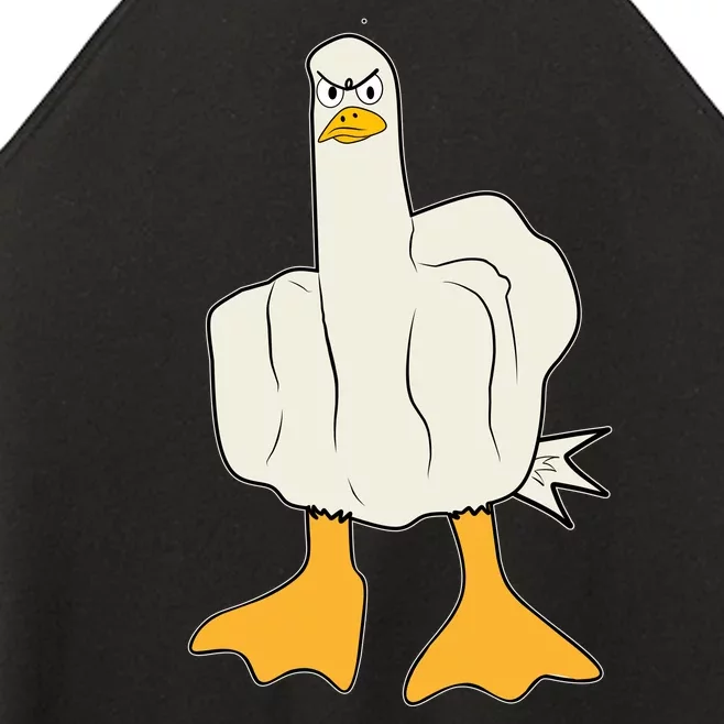 Funny Flipping The Bird Duck Women’s Perfect Tri Rocker Tank