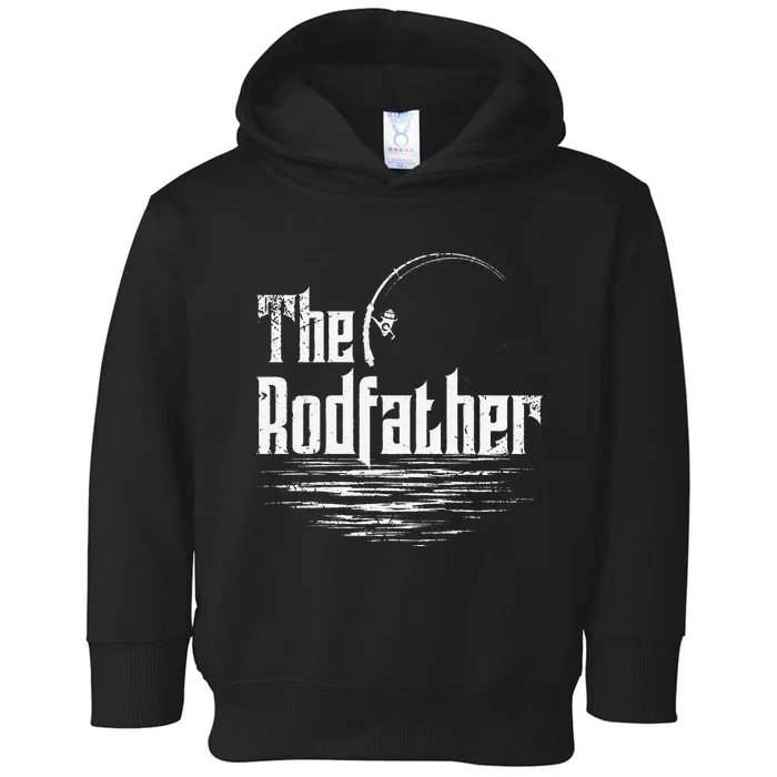 Funny Fishing The Rodfather Toddler Hoodie