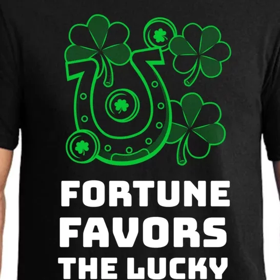 Fortune Favors The Lucky: St Patrick's Day Funny Irish Gift Pajama Set