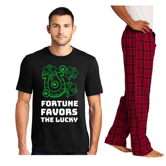 Fortune Favors The Lucky: St Patrick's Day Funny Irish Gift Pajama Set