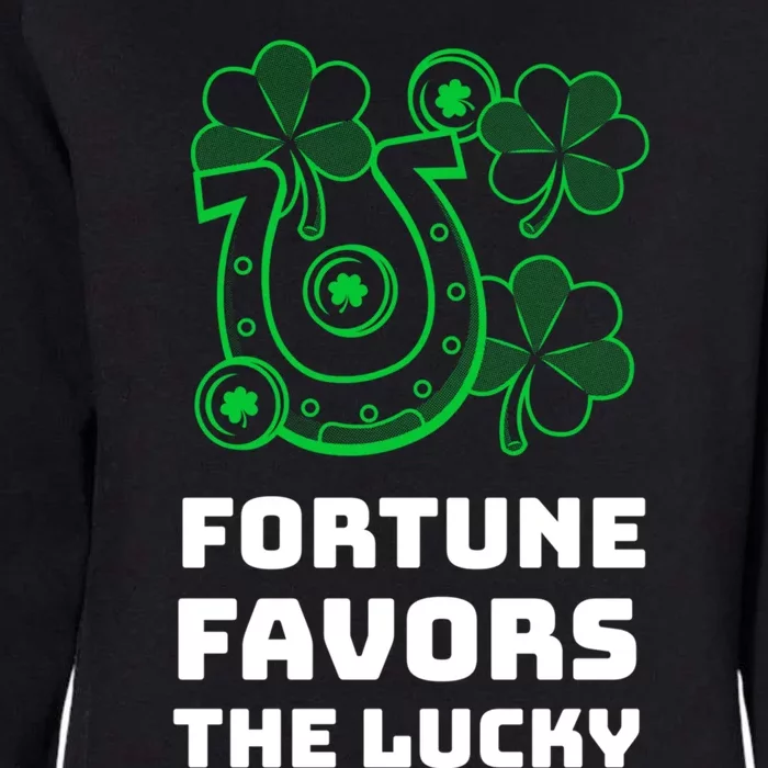 Fortune Favors The Lucky: St Patrick's Day Funny Irish Gift Womens California Wash Sweatshirt