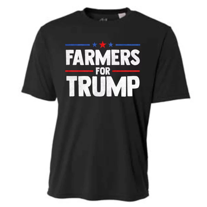 Farmers For Trump 2024 American Election Pro Trump Farmers Cooling Performance Crew T-Shirt