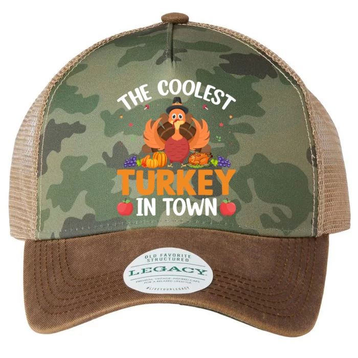 Funny Family Thanksgiving The Coolest Turkey In Town Gift Legacy Tie Dye Trucker Hat