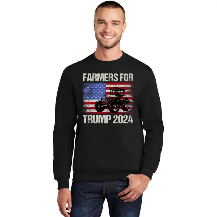 Farmers For Trump 2024 American Election Pro Trump Farmers Sweatshirt